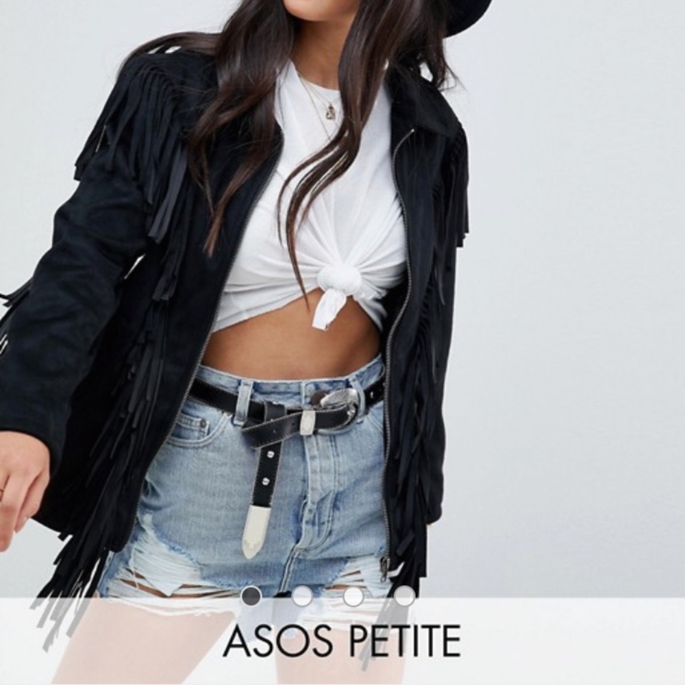 ASOS petite fringe jacket